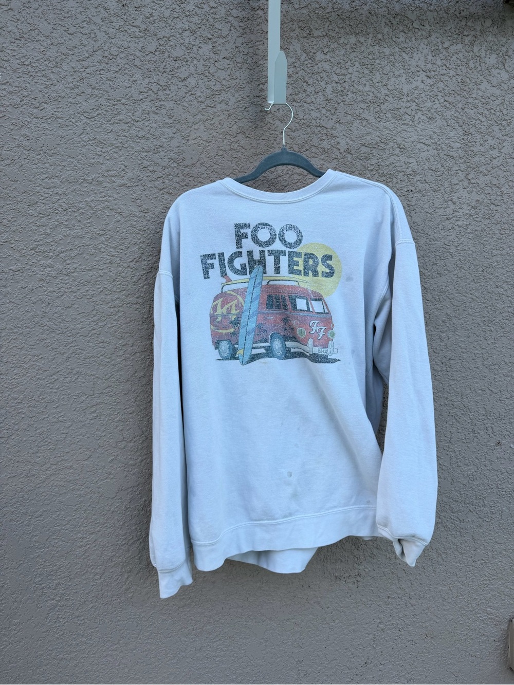 Foo Fighters White Graphic Sweatshirt